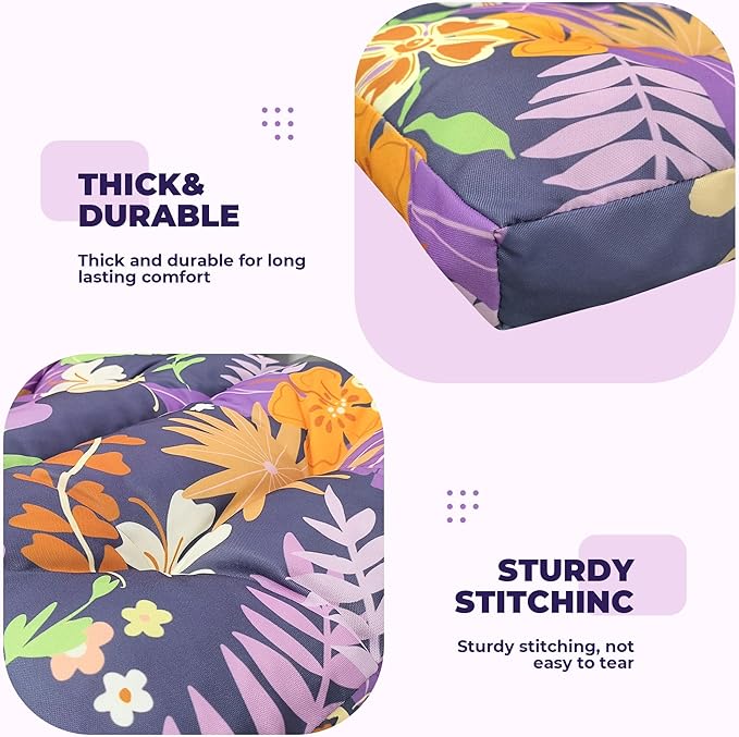 DANGHOOGY Wicker Chair Cushions, Waterproof Outdoor Loveseat Cushions