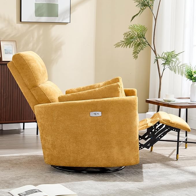 Power Recliner, Nursery Chair Swivel Glider Rocking Chair