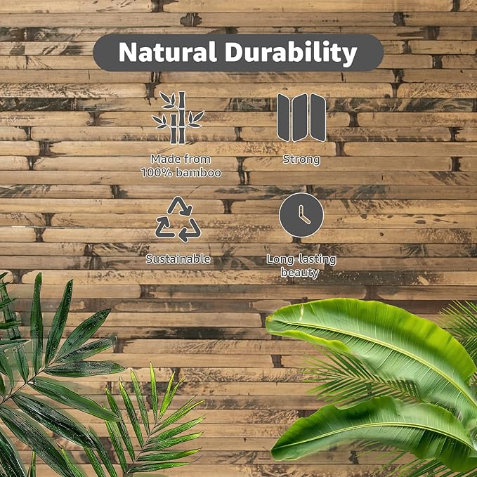 Art3d Natural Bamboo Wall Panel