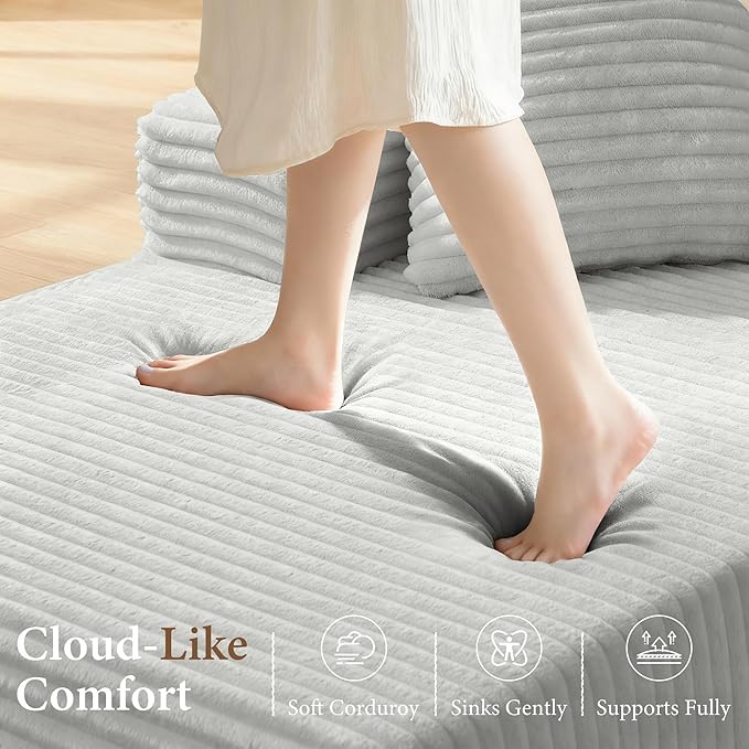 133" Sectional Couches for Living Room Cloud Couch Sofa