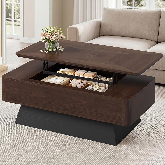 47.2" Mid-Century Modern Lift Top Coffee Table