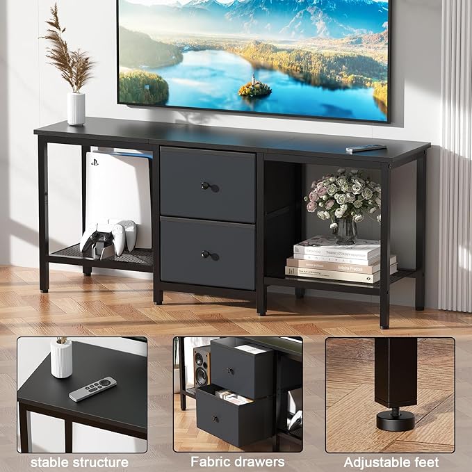 TV Stand Suitable for TVs up to 55 Inches, Entertainment Center