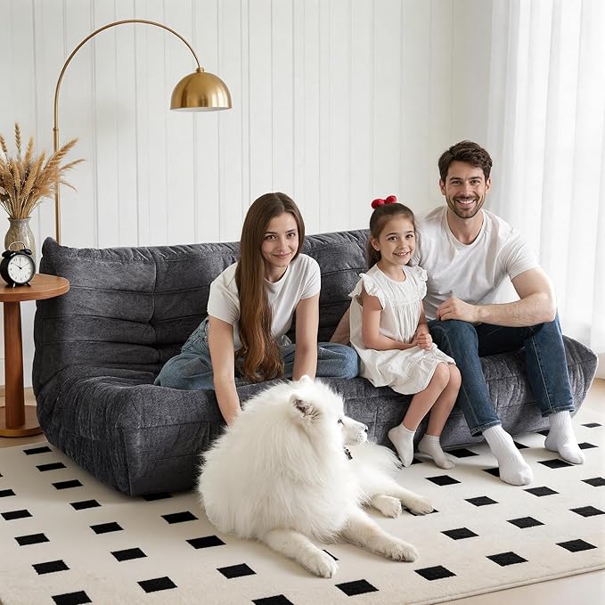 Bean Bag Chair, 3 Seater Fireside Chair, Giant Bean Bag Chairs