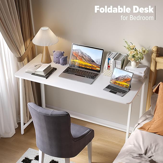 WOHOMO Folding Desk, 47.2" Foldable Computer Desk