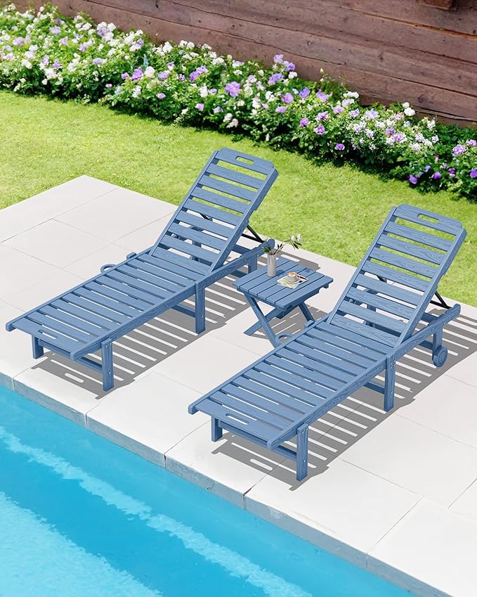 SERWALL Folding Outdoor Side Table Set of 4, Small Adirondack Side Table