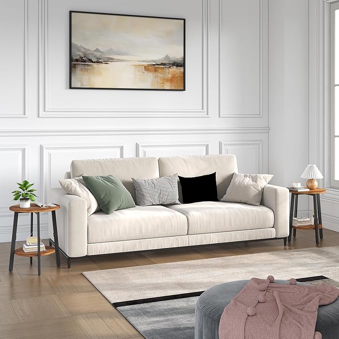 sthmec Side Table, Small Round End Table