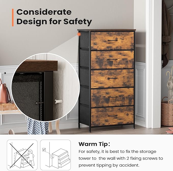 Crestlive Products Vertical Dresser Storage Tower