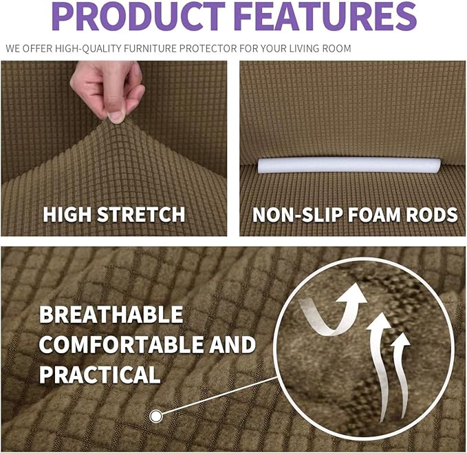 ZNSAYOTX Stretch Oversized Couch Cover Universal Sofa Covers