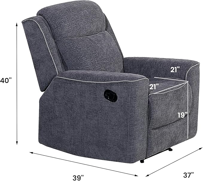 Betsy Furniture Soft Microfiber Manual Reclining Recliner, Relax and Comfortable