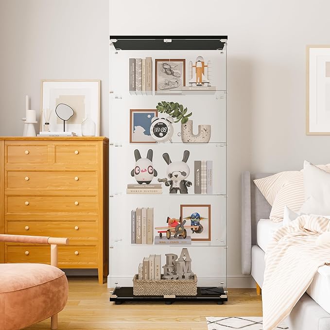 LFT HUIMEI2Y Glass Display Cabinet 5-Shelf