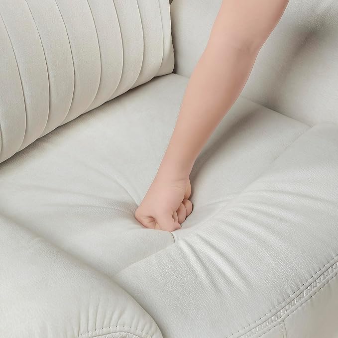 Lexicon Manual Double Reclining Loveseat, Polished Microfiber Manual Wall