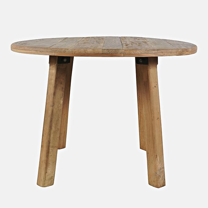 Jofran Reclamation 42" Rustic Reclaimed Solid Wood Round Dining Table