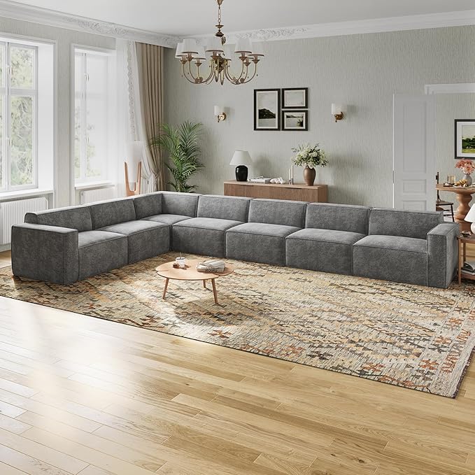 Novilla 176" Modular Sectional Sofa, No Assembly Cloud Sectional Couch