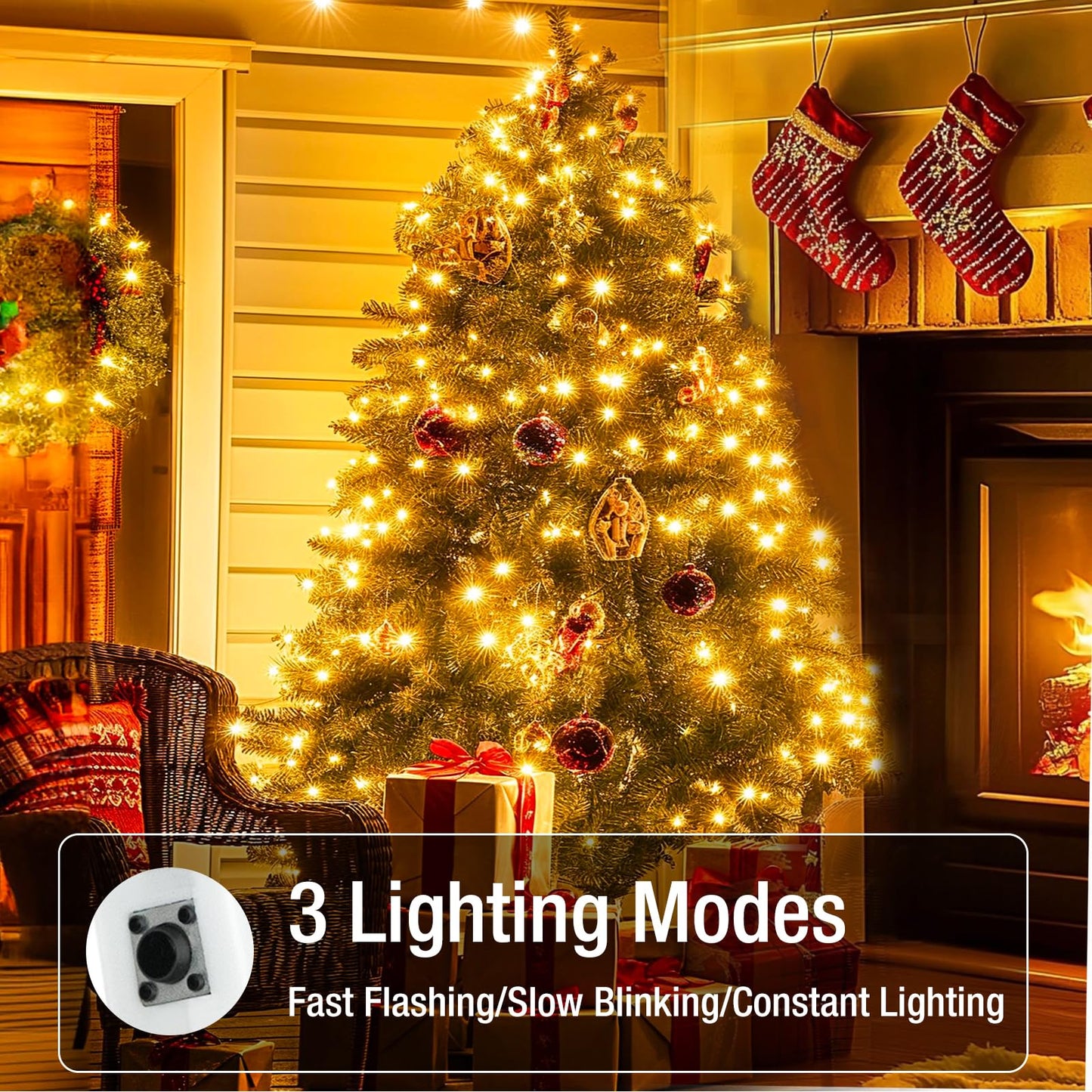 100 Pack Fairy Lights Battery Operated - 7ft 20 Led Twinkle Lights 3 Modes, Bulk Mini String Lights Waterproof for Mason Jars Vases DIY Party Wedding Decoration Christmas -Warm White