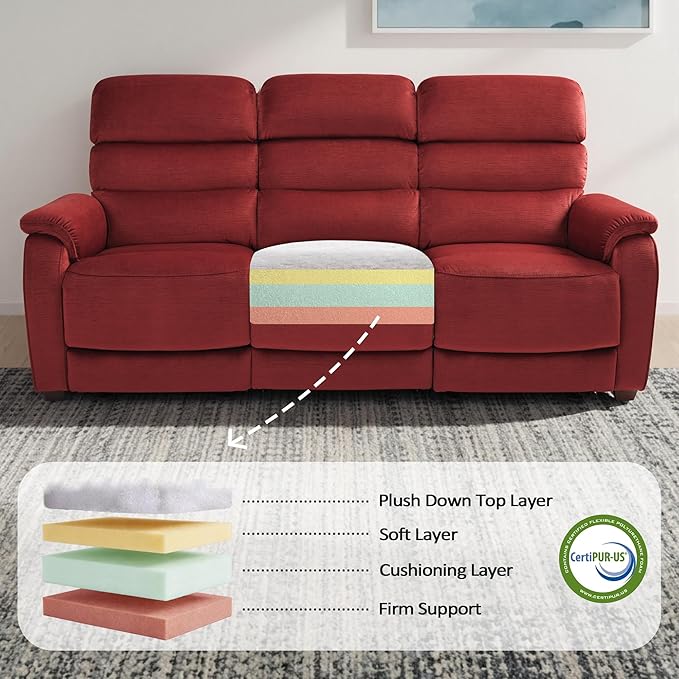 MCombo 87.2'' Wall Hugger Power Recliner Sofa