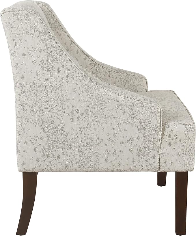 Homepop Home Decor | Upholstered Classic Swoop Arm Accent Chair | Accent Chairs