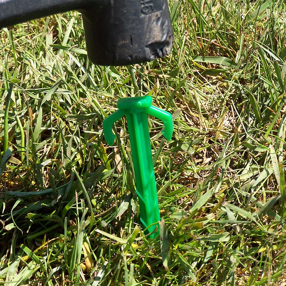 Heavy Duty Garden Stakes - Stronger Holding Power vs Metal Landscape Stakes - Made in USA - Biodegradable Over Time (No More Rusting Metal) (75, 6" EcoDuty Stakes)