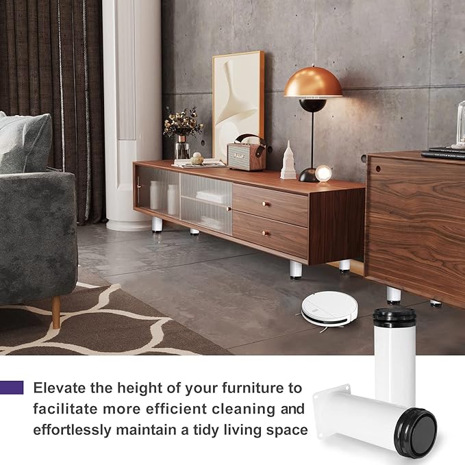 7 Inch Metal Furniture Legs Stainless Steel Adjustable Legs White Metal Legs