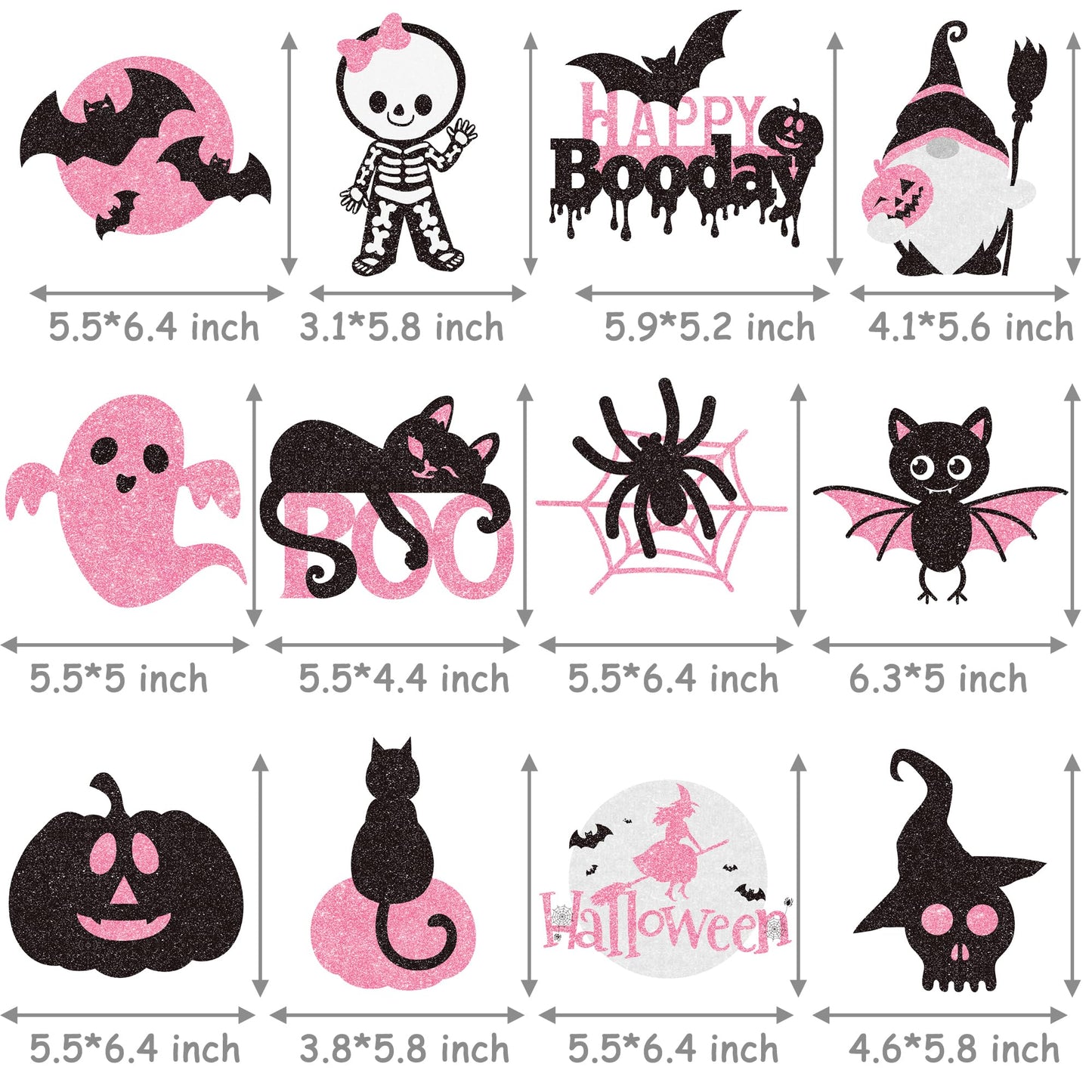 Halloween Happy Boo Day Party Decorations 24PCS Pink Black Pumpkin Ghost Centerpiece Sticks Happy Boo Day Table Toppers Halloween Birthday Party Supplies for Little Boo Baby Shower Decor