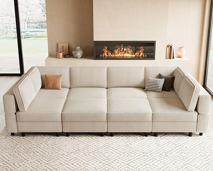 Belffin 114.2" 8 Seats Modular Sectional Sofa