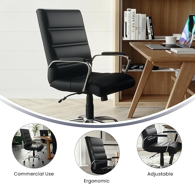 Flash Furniture Whitney Mid-Back Swivel LeatherSoft Desk Chair