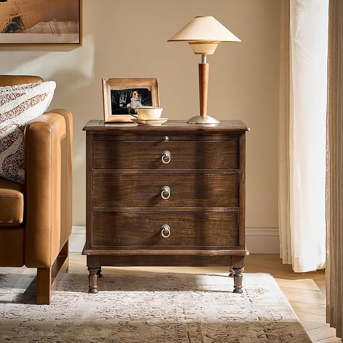 HULALA HOME Solid Wood End Table
