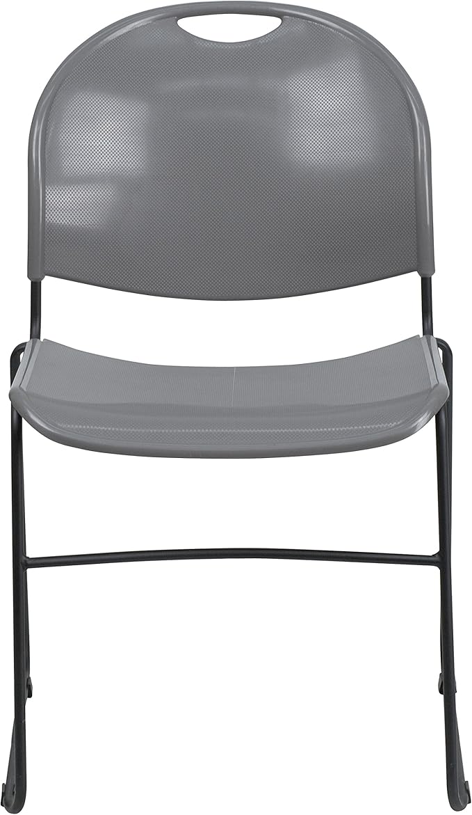 Flash Furniture 4 Pack HERCULES Series 880 lb. Capacity Gray Ultra-Compact