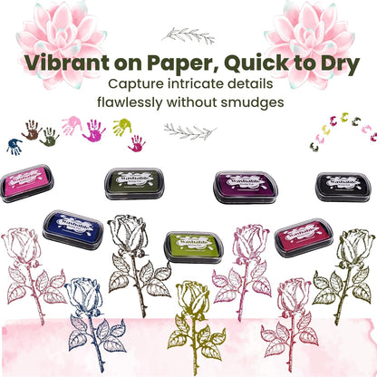 Washable Ink Pad, Stamps for Kids, Kids Crafts, Paw Print Kit, Baby Footprint Kit, Stamp Pads on Scrapbooking, Fingerprint Ink Pad, Easy to Wash Off Skin | Large | Safe Non-Toxic (Seaweed)