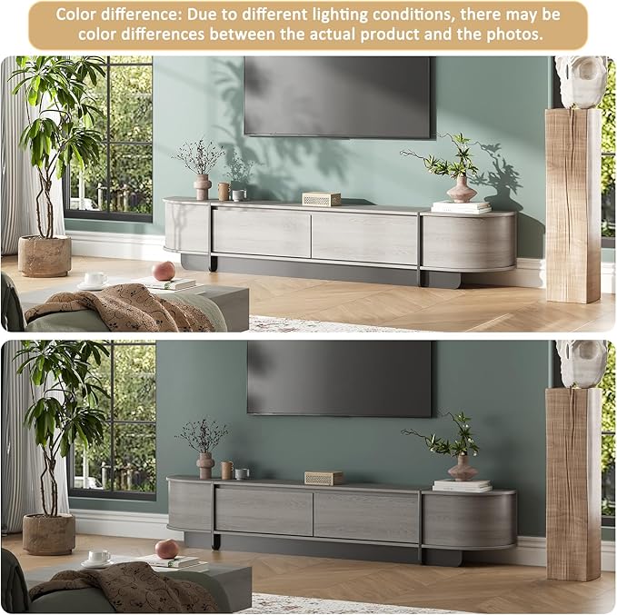 78.7'' Modern TV Stand for 55-85 Inch, Long Wooden TV Console