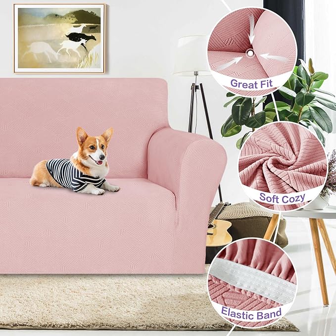 ZNSAYOTX Oversized Super Stretch Couch Cover, New Striped Sofa Covers
