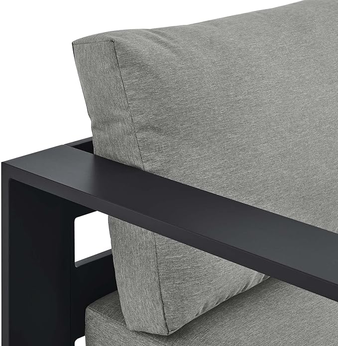 Modway Tahoe Aluminum Outdoor Chaise Lounge Gray