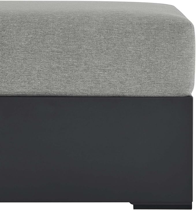 Modway Tahoe Aluminum Ottoman Gray