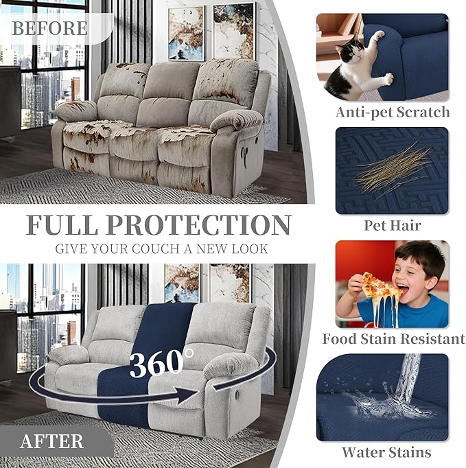 100% Waterproof Sectional Recliner Couch Covers