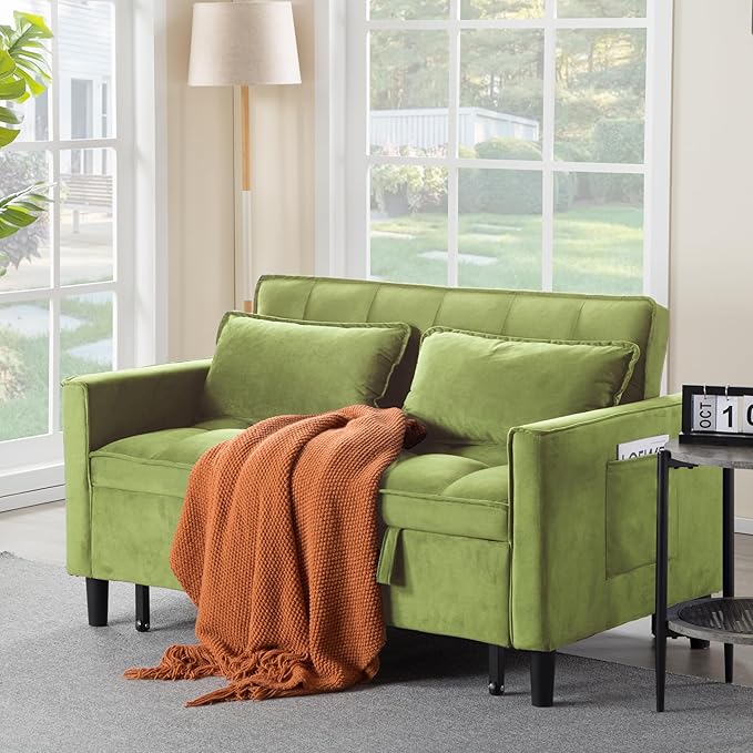 3 in 1 Convertible Sofa Bed, Loveseat Sleeper Sofa
