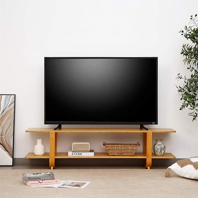 Bamboo TV Stand for TVs up to 65", Accent Entertainment Center