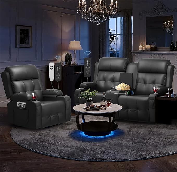 Recliner Sofa Set, RV Wall Hugger Recliners