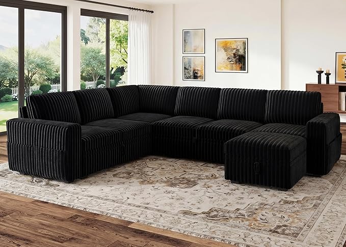 HONBAY Modular Sectional Sleeper Sofa