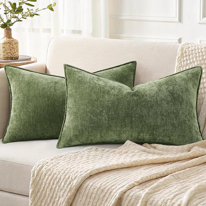 decorUhome Summer Couch Throw Pillow Covers 12x20 Set of 2, Decorative Soft