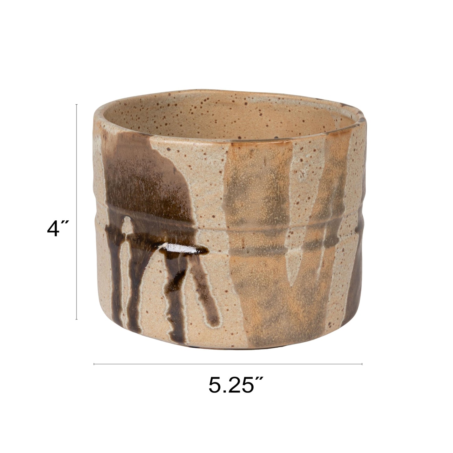Creative Co-Op Stoneware Planter in Reactive Glaze, Multicolor