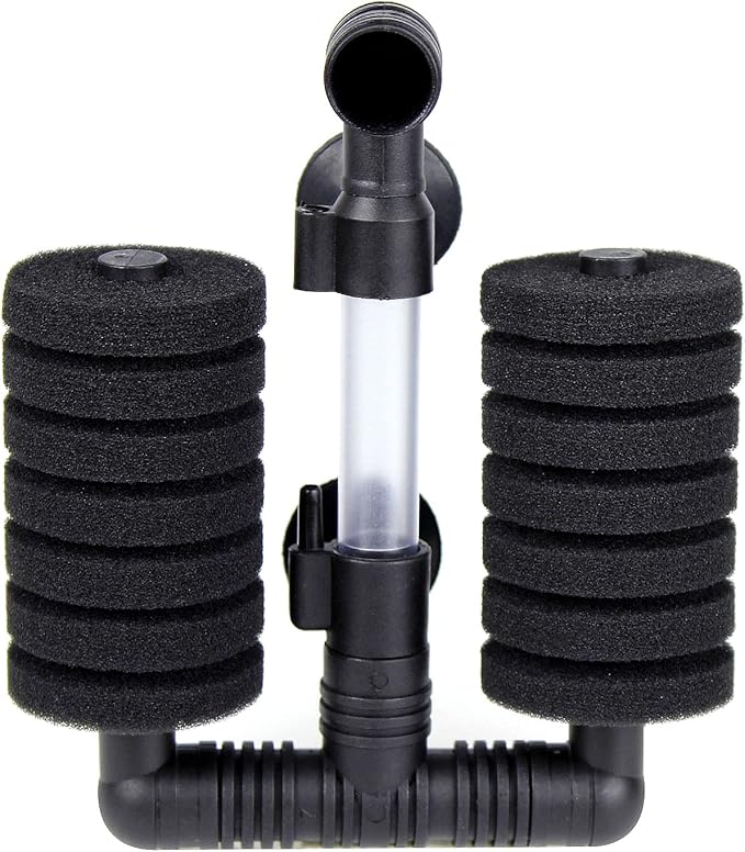 AQUANEAT 4 Pack Double Bio Sponge Filter, for Fry, Betta, Shrimp, Nano, Aquarium Fish Tank
