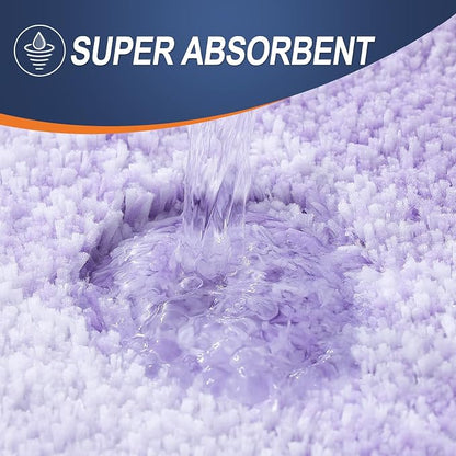 OLANLY Bathroom Runner Rugs Mat 47x24, Extra Soft Absorbent Microfiber Bath Rug, Rubber Backing, Quick Dry, Washable Long Bath Mats for Bathroom, Tub and Shower, Home Decor Accessories, Light Purple