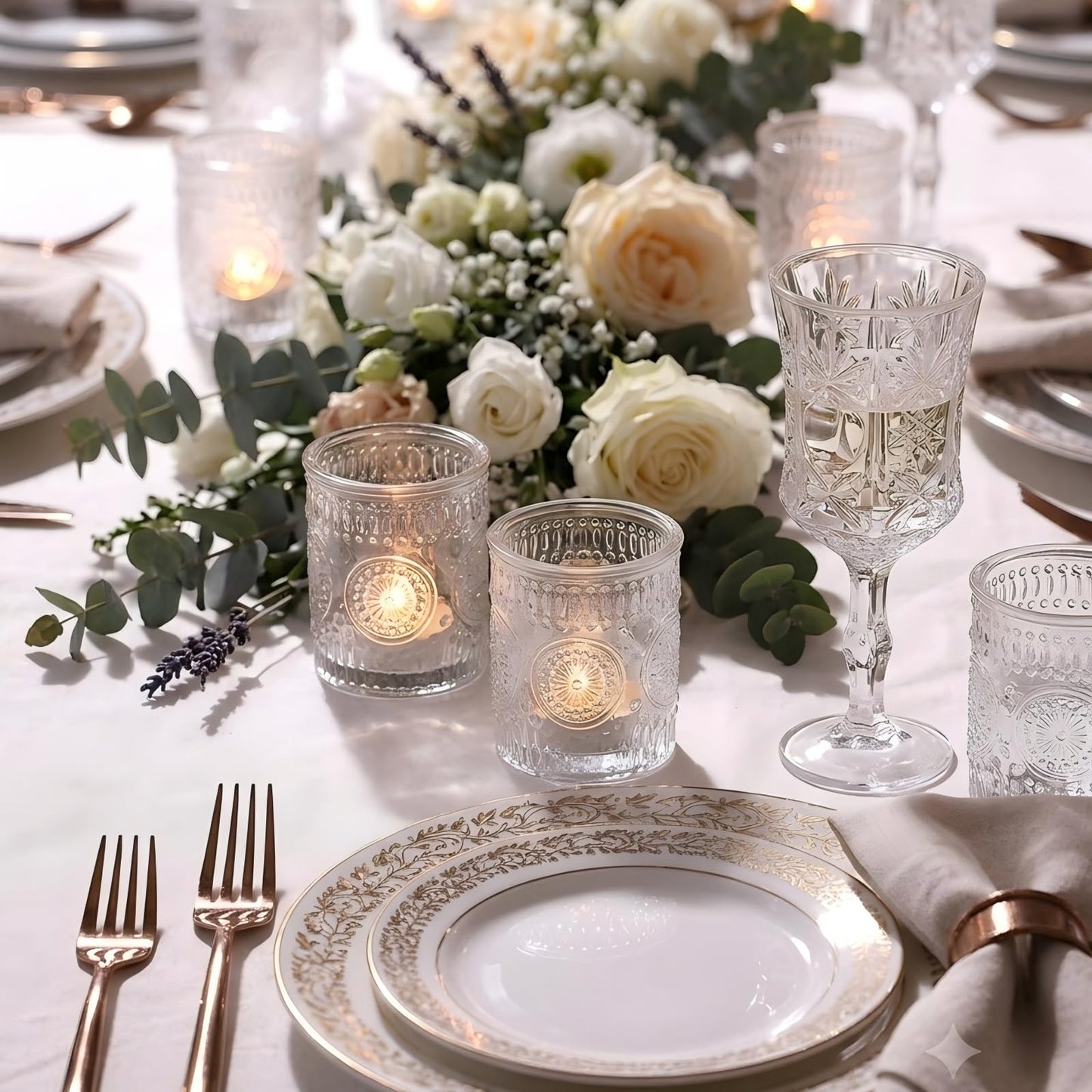 30 Pcs Clear Glass Votive Candle Holders, Wedding Tealight Holders