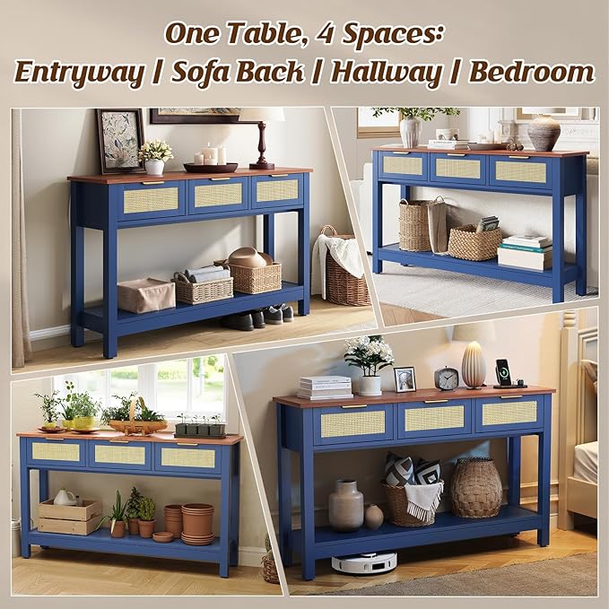 Luoxiao 47" Blue Entryway Table