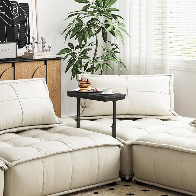 TUTOTAK End Table, Side Table, Tall Couch Table, Sofa Table, Living Room