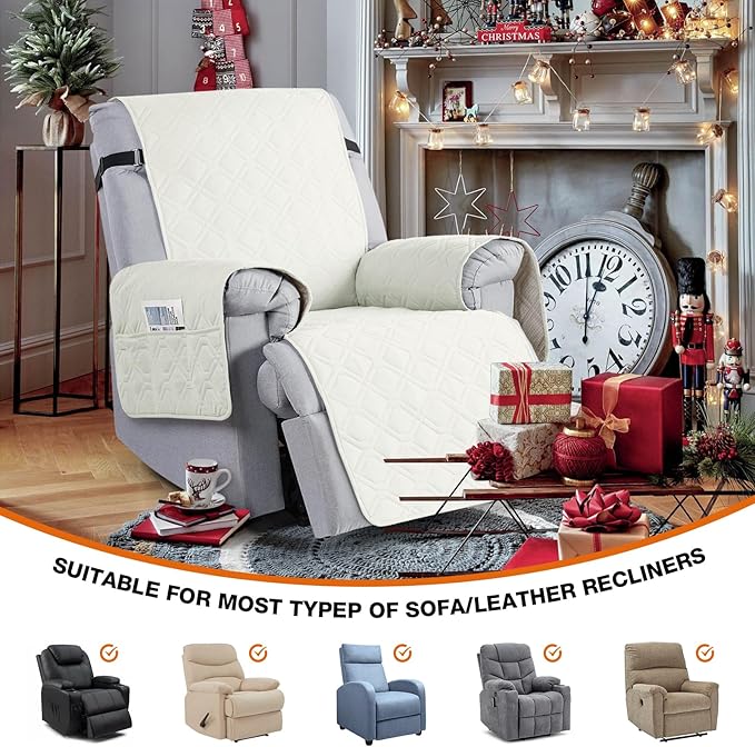 VANSOFY 100% Waterproof Recliner Chair Covers, Recliner Cover Non-Slip Dog