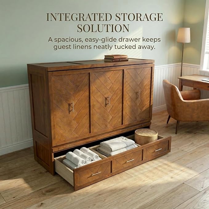 KEIKI Queen Murphy Bed Cabinet