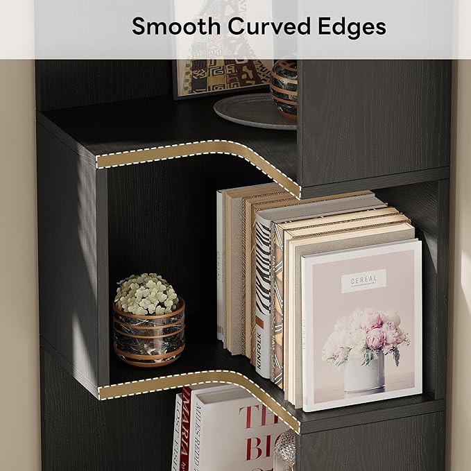 IRONCK Corner Bookshelf, 70.87" Tall Corner Bookcase