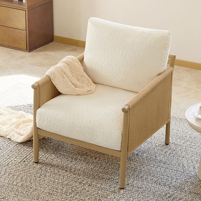 CHITA Accent Chairs Set of 2, Braid Modern Armchair