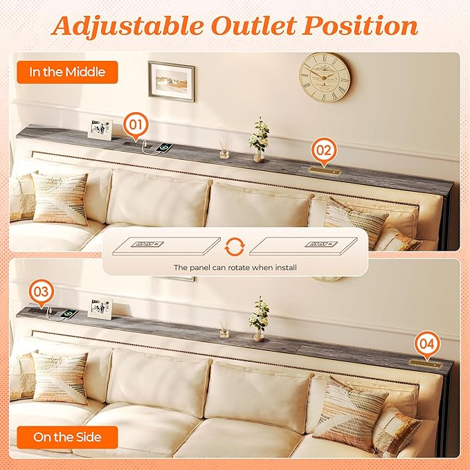 SUPERJARE 102.4 Inch Sofa Table