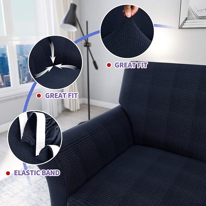 ZNSAYOTX 4 Piece Sofa Covers for Living Room Anti Slip Stretch Couch Covers for